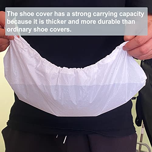 Sunshine post Shoe Covers Disposable,200Pack（100 Pairs）Boot Covers Waterproof Non Slip -Resistant One Size Fits Most for Rain Cleaning Indoor Floor Protection,White - image 3