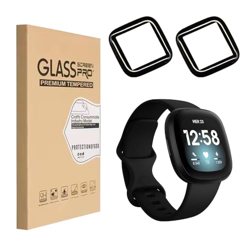 Hygamocc 2-Pack Screen Protector Compatible For Fitbit Versa 3 Smartwatch, Premium Pmma Protection Crystal Clear Film [Not Glass] Anti-Scratch cover