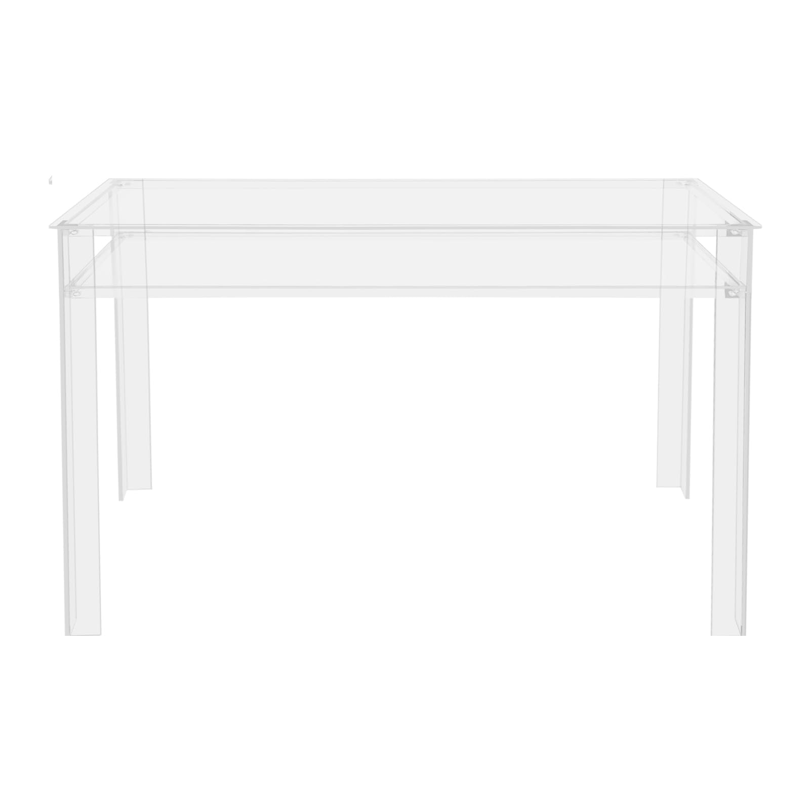 Scrivania in acrilico a 2 livelli, per computer portatile, per soggiorno, cucina, sala da pranzo, camera da letto, studio, 50 x 100 x 75 cm