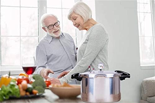 aluminium multi pressure cooker large explosion proof pressure cooker with pressure gauge home hotel cook pressure cooker gas dedicated fast cooking with steamer basket 15L british spot