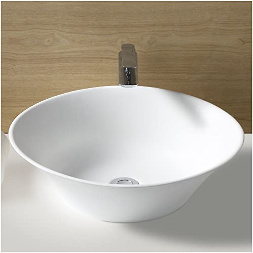 Karran Quattro Qm164 Vibrant Matte White 21 In. Oval Bathroom Vessel Sink #TOP3