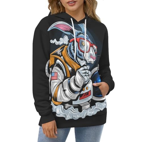 Pull à Capuche Lapin de l'Espace UMENG Solution Confort Contre le Froid Style Unisexe S - 5
