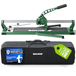 BOLKERS® ProCut M 800 Fliesenschneider - Fliesenschneider 800mm Schnittlänge - präzise Schnitte dank Wolframcarbid-Schneidrad mit Kugellager - Flisenschneidmaschine mit magnetischem Brechstempel