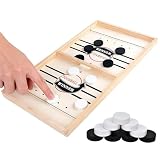 FAYHETG Schleuder Schach Brettspiel aus Holz Airhockey Tisch 35cm×22cm(B)