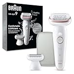 Braun Silk-épil 9 Epilierer Damen, Schwenkbarem Kopf für eine Einfache Haarentfernung, Wet&Dry, Langanhaltend Seidig-glatte Haut, Ladyshaver, Rasieraufsatz und Trimmeraufsatz, SES9-030, Weiß, Rosa