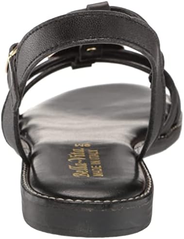 Bella Vita mens Vue-italy Flat Sandal, Black Leather, 8.5 Narrow US | Image 2