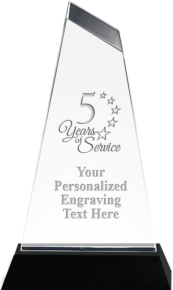 Personalized Corporate Award, 8" H Engraved Emperor Acrylic Trophy