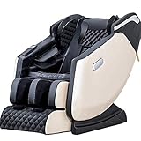 Lzour Sillón De Masaje Reclinable 4D, Gravedad Cero con Calefacción, Masajeador De Cuerpo Completo Shiatsu De Tejido Profundo, Masajeador De Pies Completo, Regalo De Lujo