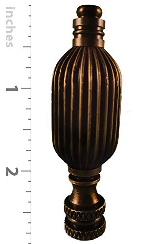 Image of Royal Designs Button Lamp Finial for Lamp Shade- Antique Brass Set of 2