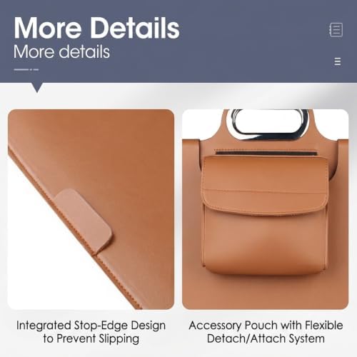 New Premium Wireless Charging Laptop Bag -The All-in-One Mobile Workstation Sleeve,Water Business Travel Case (Yellow,3-in-1) - 4