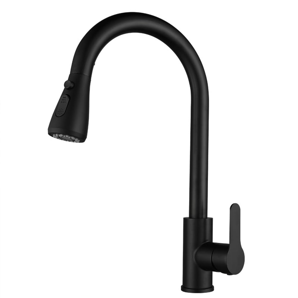 Robinet de cuisine avec douchette extractible resolvant le manque d espace