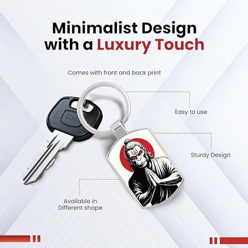 Image of Stylish Metal Keychains with Permanent Glossy Print - Inspirational Quotes & Spiritual Designs - Perfect Key chains for loved ones, Personal Use, Gifts & Return Gifts