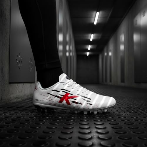 Botas de fútbol para césped KELME Agility Lite blancas deportivas 2