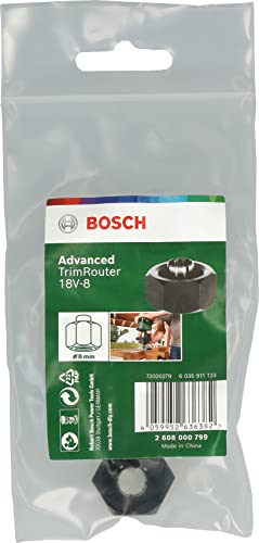 Bosch Accessories 1x Spannzange mit Überwurfmutter 8 mm (für Bosch Advanced TrimRouter 18V-8, Zubehör Fräse)