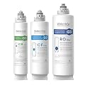 Waterdrop G3-CFCBRO Filter, Replacement for Waterdrop G3-W 400 GPD Reverse Osmosis System, Pack of 1 G3-N1CF, 1 G3-N3CB, and 1 G3-N2RO Set Filter