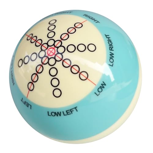 Bola de billar para billar de 2-1/4" y bola de entrenamiento con disco de puntería de 8 zonas
