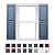 Polaris Vinyl Raised Panel Shutters (1 Pair) in Stock Now - 004 Bedford Blue - 15 Inch x 43 Inch