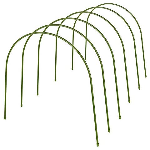 YIREAUD Hoops for Garden,Greenhouse Hoops Wire Tunnel Hoops With Plastic Coated Hoops for Garden Fabric,Plant Support Garden Stakes Cover