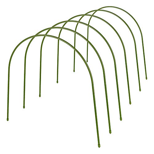 SFTYUFS 6 Stück 49,8 x 39,9 cm Gewächshaus-Ringe für Gewächshaus, Stützreifen mit kunststoffbeschichteten Pflanzenstützen, Tunnel, Gartenbau, Häuser, Anzuchtrahmen für Pflanzenabdeckung