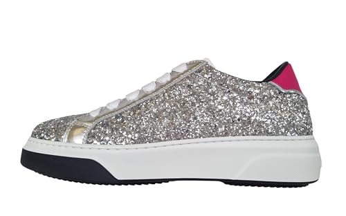DSQUARED2 scarpe sneakers donna Bumper glitter argento 2133