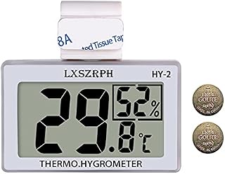 GXSTWU Reptile Hygrometer and Thermometer High LCD Display Temperature Humidity Meter Gauge with Hook for Reptile Tanks, Terrariums, Vivariums (1pack)