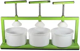 Prensa Ferro 3 Queijos Artesanal + 3 Formas MP-1000 Gastrobel