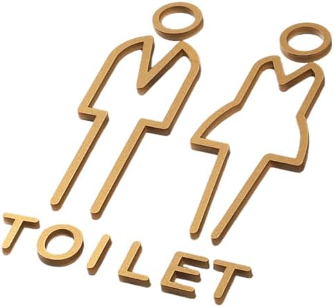 Panneau de toilette pour homme et femme, salle de bain, armoire, WC, panneau de toilette, panneau de toilette en acrylique autocollant pour hôtel, centre commercial, restaurant, café 23,1 cm