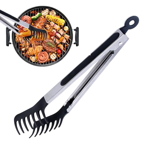 Hogvinnatil Pinzas para espaguetis, tenedor para espaguetis de silicona antiadherente, herramienta para servir alimentos resistente al calor para interiores y exteriores BBQ