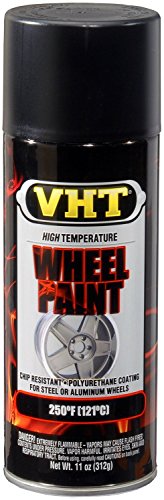 VHT SP183-6PK High Temperature Wheel Paint – Satin Black Spray Paint - 11 oz Aerosol Can, 6-Pack