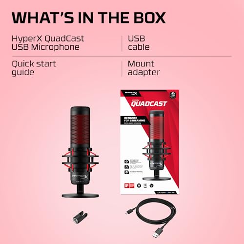 HyperX QuadCast - USB Condenser Gaming Microphone, for PC, PS4, PS5 and photo 8