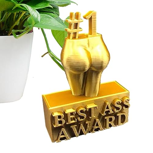 Best Ass Award – Enfeite de troféu de resina de ouro de melhor bunda, decoração de troféu de escultu