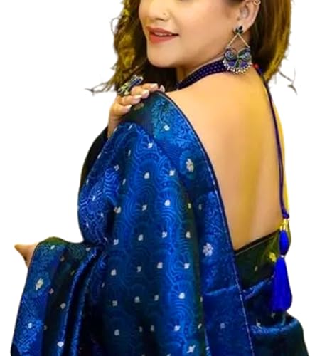 Generic soft silk saree in soft silk – image 3