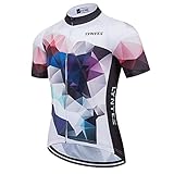 ✺3 Taschen mit großem Fassungsvermögen und rutschfeste Träger: Mit den drei tiefen Taschen auf der Rückseite aus dem Kurzarm-Radtrikot für Herren können Sie problemlos alle Arten von Fahrradbedarf tragen. Zum Beispiel wie Handys, Brieftaschen, Schlüssel und Taschentücher und Energiesnacks. Der rutschfeste Silikonriemen am Saum sorgt dafür, dass das Sweatshirt in der besten Position bleibt und ein Zucken während des Trainings vermieden wird