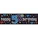 The Party Continues 50th Birthday Party Giant Sign Banner Decoration, Multi , 65" x 20" plastic