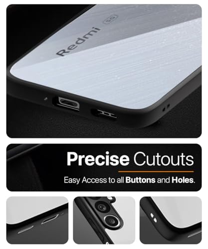 Image of WOW IMAGINE Shockproof Hybrid Back Cover for Redmi A4 5G | Poco C75 5G | 14C 5G | Poco M7 | Hard Slim fit Back Case | PC & TPU | Clear Transparent Case - Black