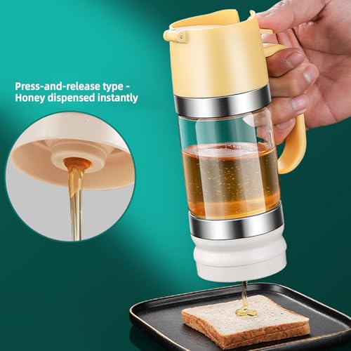 Tarro de vidrio de 350 ml premium con boquilla antigoteo 5