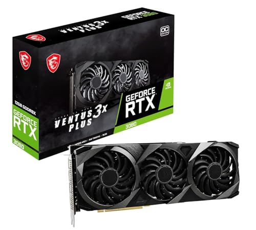 Image of GeForce RTX 3080 Ventus 3X Plus 12G OC LHR Gaming Graphics Card, 12GB GDDR6X, 384-Bit, PCIe 4.0 x16, Triple TORX Fan Cooling, HDMI 2.1, DisplayPort, NVIDIA Ampere GPU