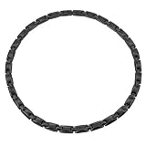 N+NITROLUBE Mens Black Necklace Titanium Magnetic Necklaces for Men Neck Therapy Relieve Arthritis Pain Fashion Jewelry (Black, 22 inches)
