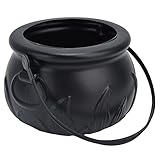 Máquina De Humo De Olla De Bruja De Halloween, Humidificador LED, Decoración De Accesorios Que Cambian De Color, Sensor De Bajo Nivel De Agua Incorporado, para Juguete De Broma De(Flama Negra)