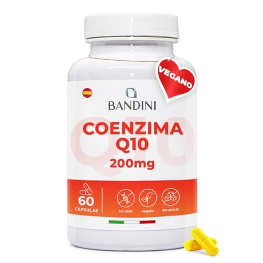 Bandini® Coenzima Q10 200mg 60 Cápsulas (Suministro de 2 Meses) - Coenzyma Q10 Alta Dosis Co Q10 – Ubiquinona CoQ10 con Alta Biodisponibilidad - Antioxidante, Energízante y Fortalece Sistema Inmune