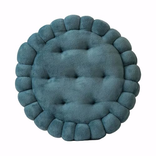 Round Milk Velvet Cookie Seat Cushion - High Resilience Pearl