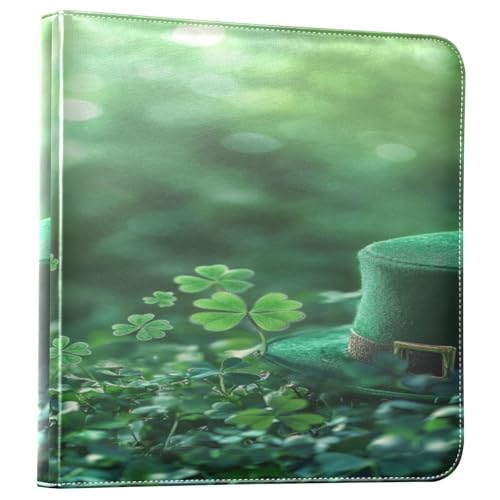 Álbum de Fotos Scrapbook Adhesivo DIY Día de San Patricio Tréboles Sombrero de Duende 3 Anillos 40 Páginas 8x10 miniatura 1