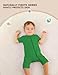 Jimonda Baby Boy Girl 2 Pack Rompers Cotton Short Sleeve Pajamas 2 Way Zipper One Piece Jumpsuits Clothes Sets,Bright Green 18-24M
