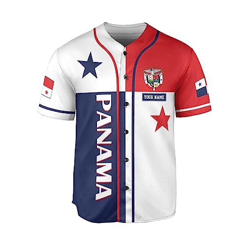 Personalized Name Panama Baseball Jersey, Panama Camisa Jersey Shirt Panamanian Flag Pride Jersey for Men and Women miniatura 3