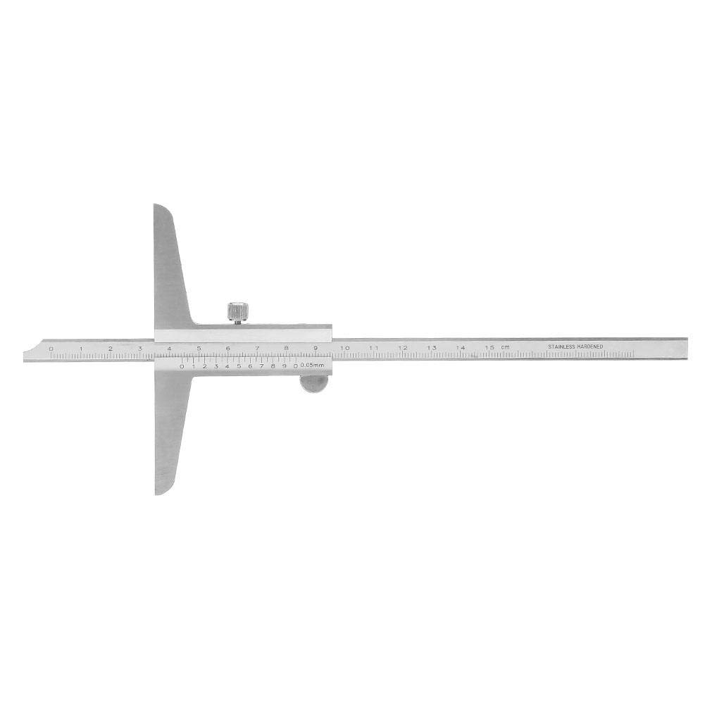 Calibre Vernier Profondeur, jauge Vernier Profondeur en acier inoxydable pour différents types de processus de machines(0-150mm)