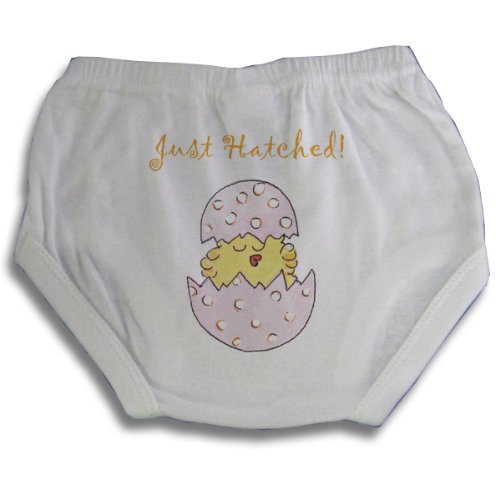 Light of Mine Designs Just Hatched Pink Diaper Cover/Panty Brief, 18 Months