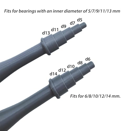 Image of Bearing Removal Tool, A Simple Tool to Help Pop Out Bearings, Fits for Bearing 5-14mm Inner Diameter, Grey, 1 Set