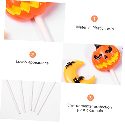 ABOOFAN 10 Peças Cartão De Resina De Halloween Bolo De Frutas Decoração De Halloween Decoração De Ab