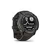 Garmin Instinct 2X Solar, Rugged GPS Smartwatch, Built-in Flashlight, Solar Charging Capability, Multi-Band GNSS, Graphite, NA/AUS/NZ (Refurbished)