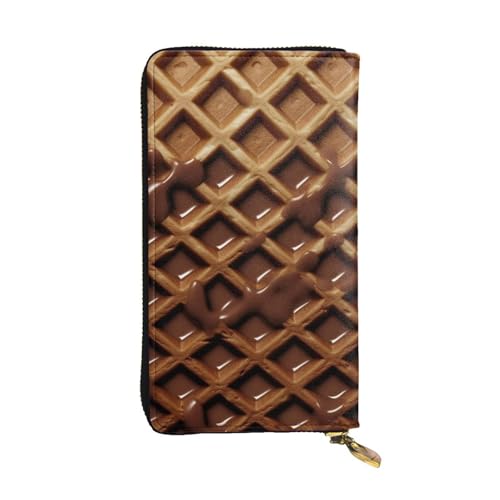 Grand porte-cartes de crédit en cuir noir avec fermeture éclair et support de téléphone